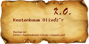 Kestenbaum Olivér névjegykártya