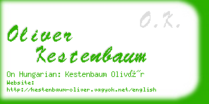 oliver kestenbaum business card